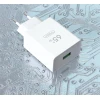 TYPE-C ΦΟΡΤΙΣΤΗΣ ΜΕ ΘΥΡΑ USB-A ΚΑΙ ΚΑΛΩΔΙΟ USB-C 65W CS-228.ΛΕΥΚΟ