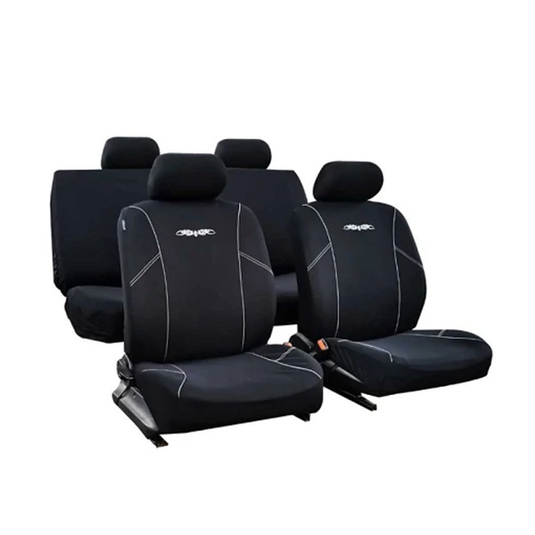 Σετ Καλύμματα Καθισμάτων Αυτοκινήτου Universal W15505-1 Μαύρα-Άσπρα