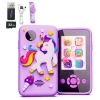 Παιδικό παιχνίδι Smartphone Unicorn με συσκευή αναπαραγωγής μουσικής MP3 - Διπλή κάμερα για selfies - Ενσωματωμένα παιχνίδια 2,4" Οθόνη 8MP Κάμερα - Ροζ