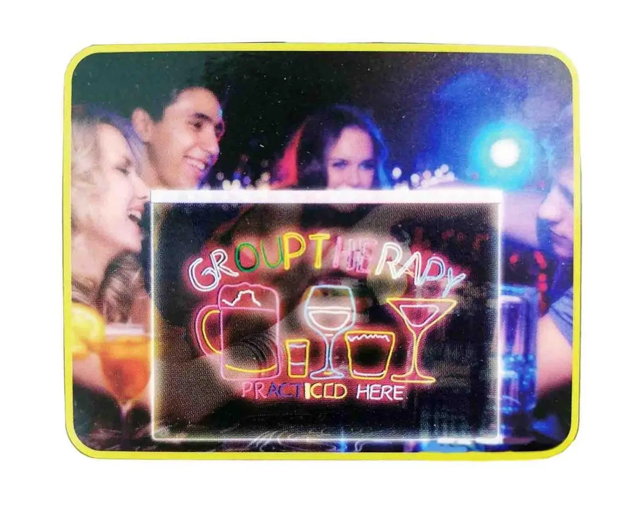 Πίνακας σημειώσεων 3D Ακρυλικό LED Bar Restaurant 10086