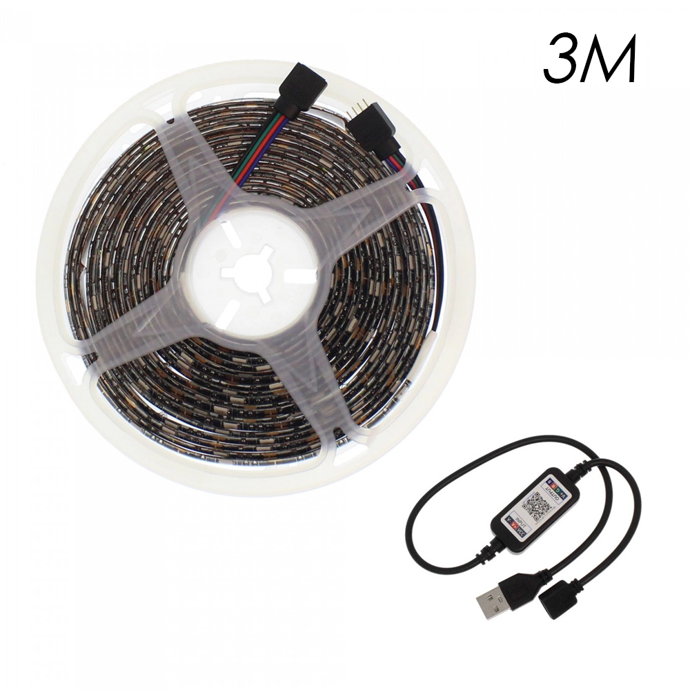 Αδιάβροχη Led Ταινία USB 5V 3m με Bluetooth RGB IP65 RZ-0004