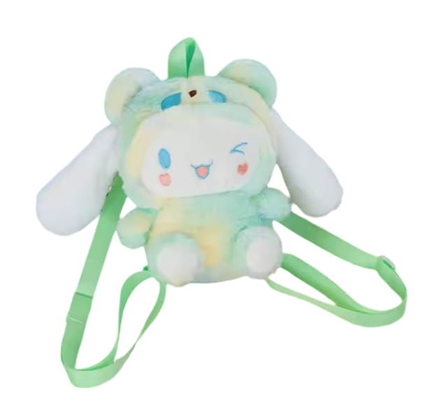 Λούτρινη παιδική τσάντα Πλάτης Sanrio Kuromi Hello Kitty 10291-4 Πράσινο
