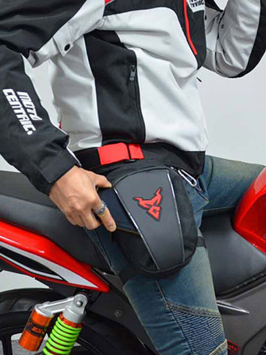 Τσαντάκι Μηρού Αναβάτη MOTOCENTRIC 11-MC-0105-D Μαύρο-Γκρι