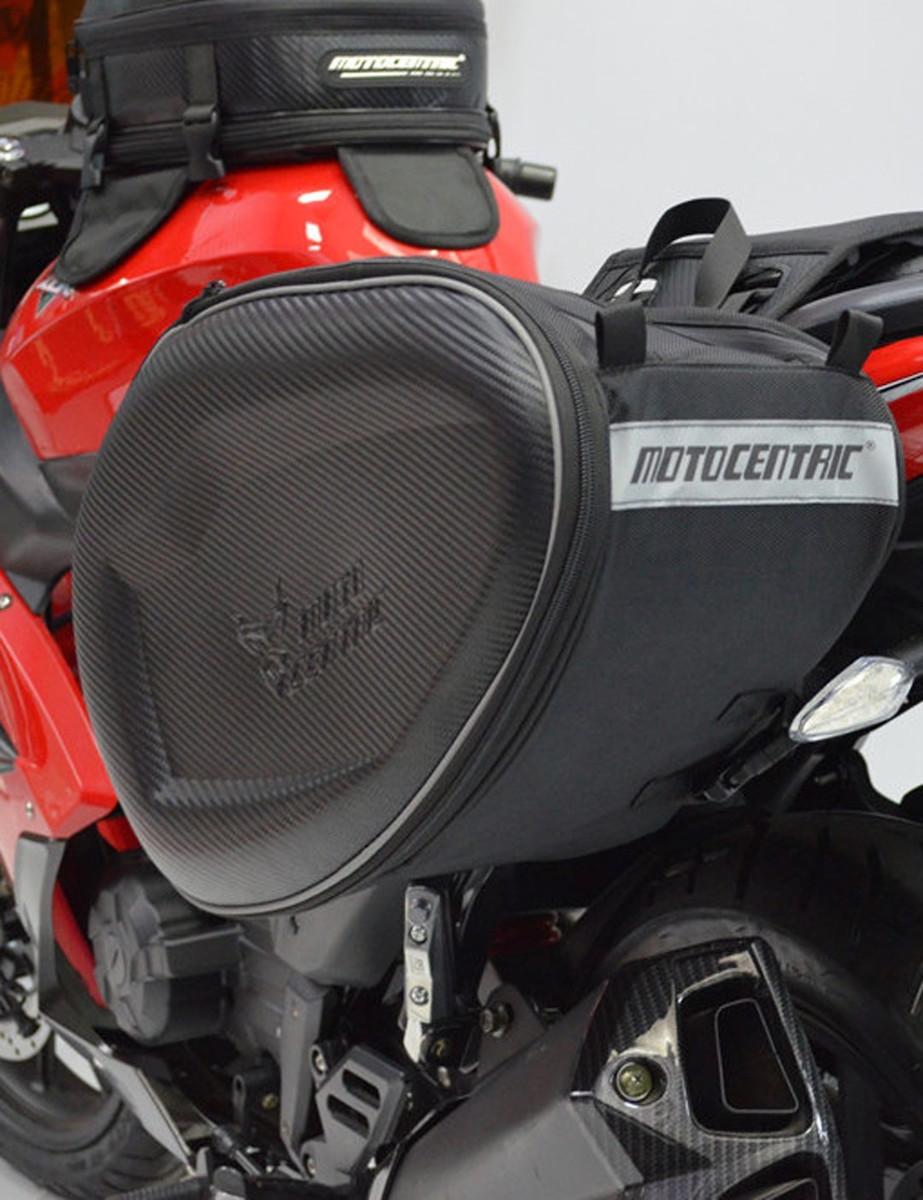 MotoCentric Saddle Bag Carbon Σετ Σαμάρια Μοτοσυκλέτας 58lt 11-MC -0096 Μαύρο