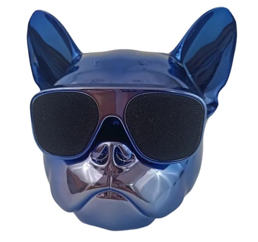 Mini Φορητό Ασύρματο Ηχείο Bluetooth 10W σε Σχήμα Bulldog με Διάρκεια Μπαταρίας έως 8 Ώρες TF/FM Μπλε