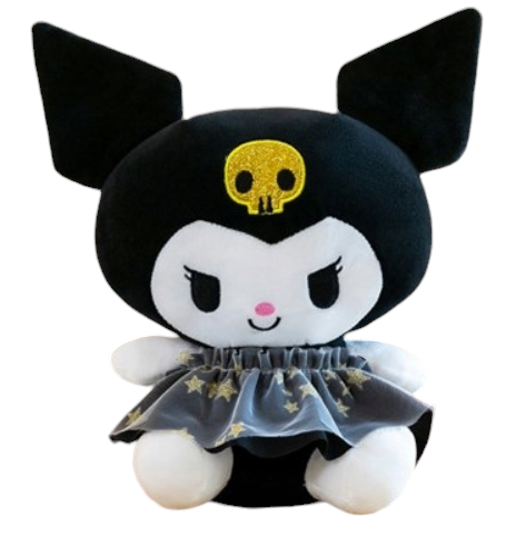 Λούτρινο Sanrio Kuromi Hello Kitty 23cm 1440-244 Μαύρο