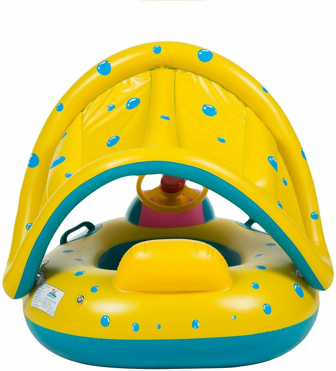Σωσίβιο Swimtrainer με Μήκος 73εκ. και Σκίαστρο κίτρινο