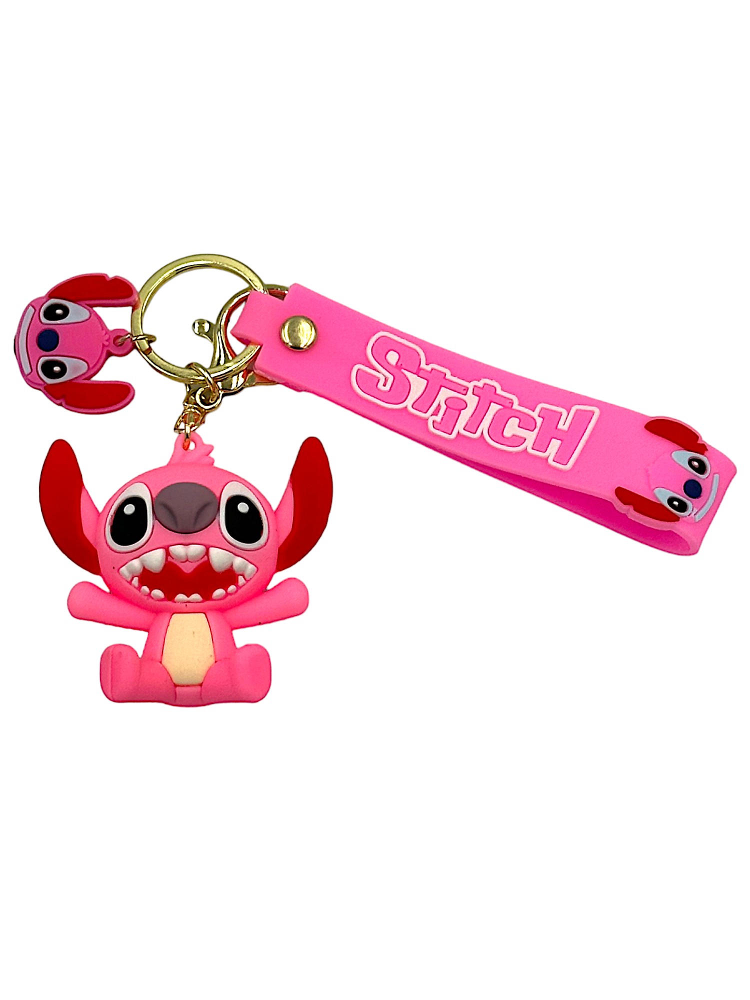Stitch Pink Keychain Κρεμαστό Μπρελόκ Από Pvc 15436-3
