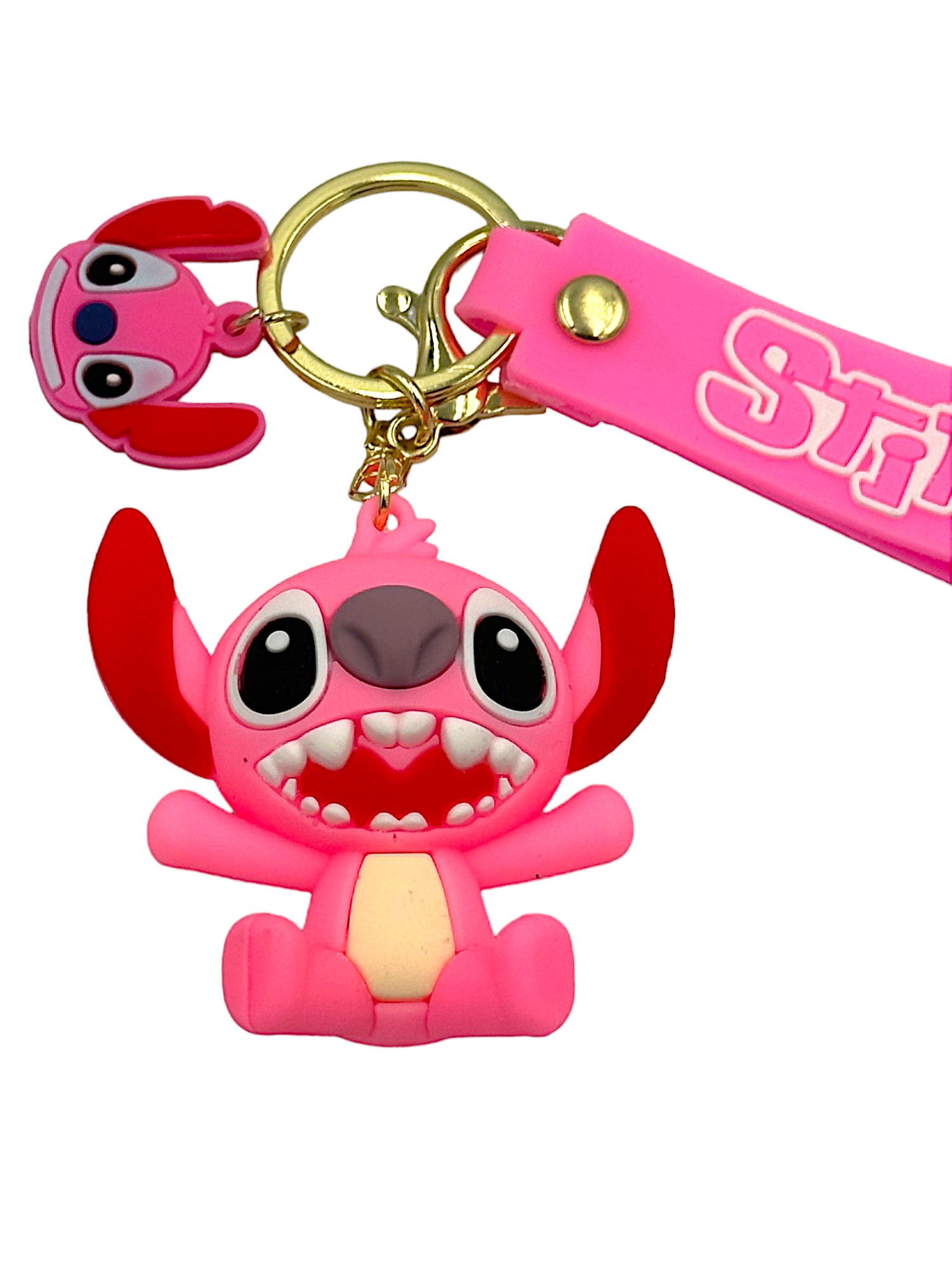 Stitch Pink Keychain Κρεμαστό Μπρελόκ Από Pvc 15436-3