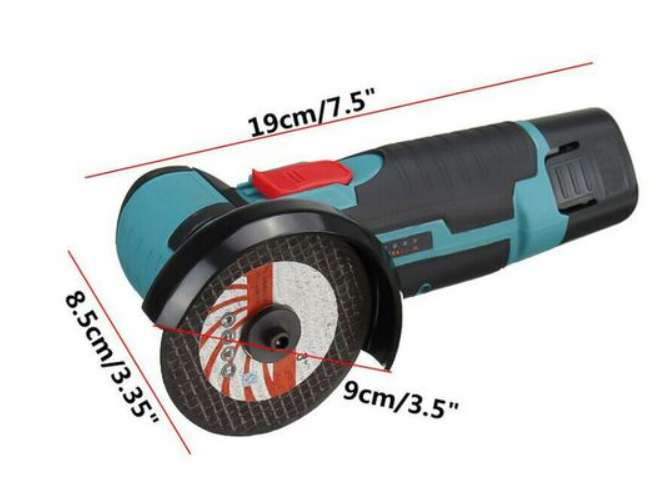 Γωνιακός τροχός με 2 μπαταρίες LI-ION 12V / 1,5Ah για δίσκακι (Φ75mm*1,2mm*10mm) HL18668-180