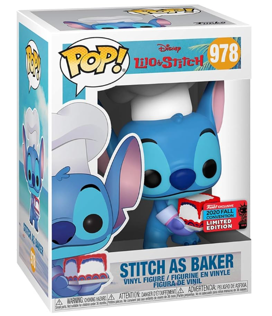 Pop Disney Lilo & Stitch 3,75 Inch Action Figure Exclusive - Stitch as Baker #978 Μπλε