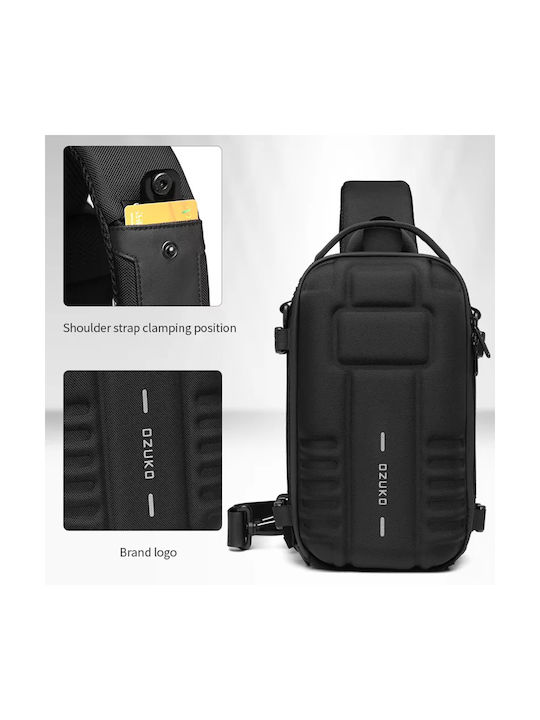 Ozuko Tactical Ανδρική Τσάντα Στήθους 9565 Μαύρο