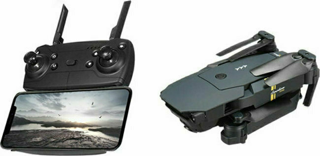 Andowl Micro Foldable Set Drone με διπλή Κάμερα 1080p και Χειριστήριο, Συμβατό με Smartphone 998Pro Μαύρο