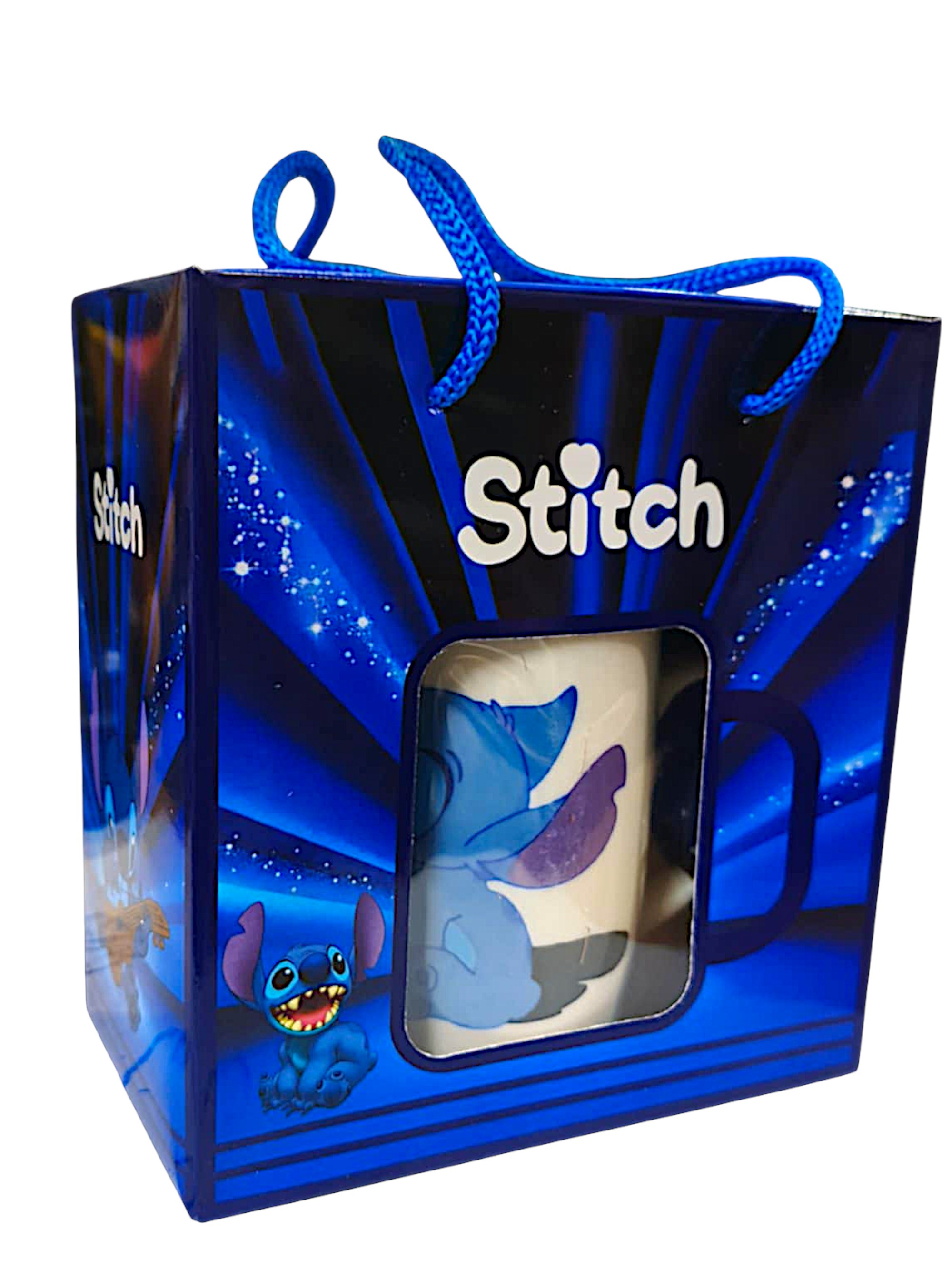Stitch Κεραμικό Φλυτζάνι με κουταλάκι Σε Κουτί Δώρου 86633-1 Μπλε