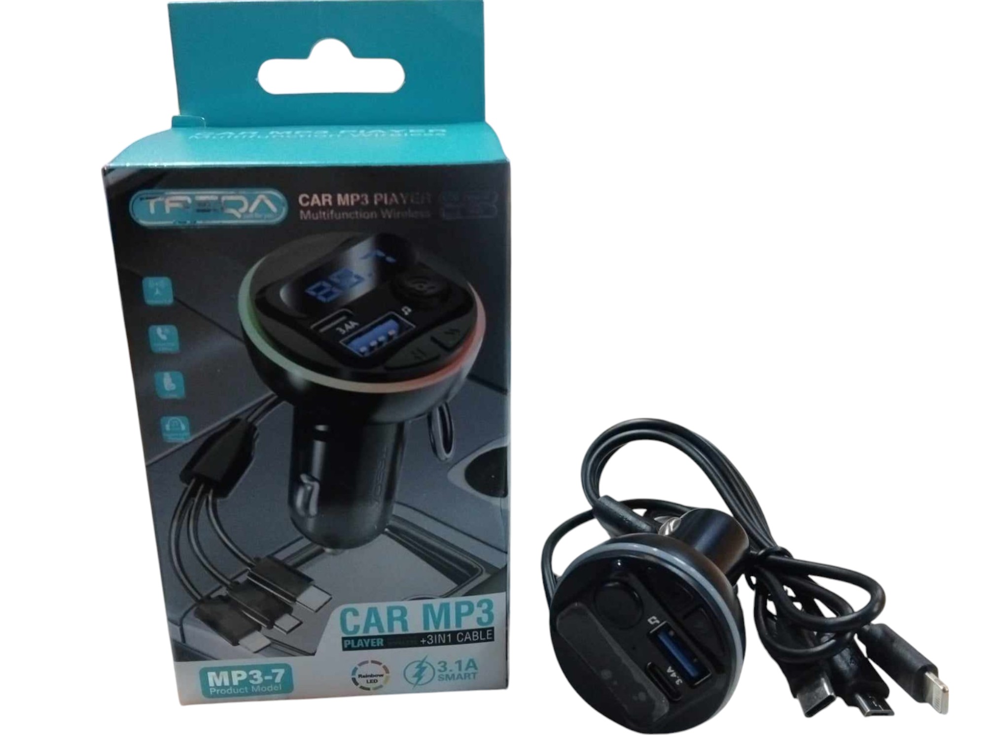 Αναμεταδότης FM Αυτοκινήτου MP3 +3 in 1 MP3-7 TR-W10