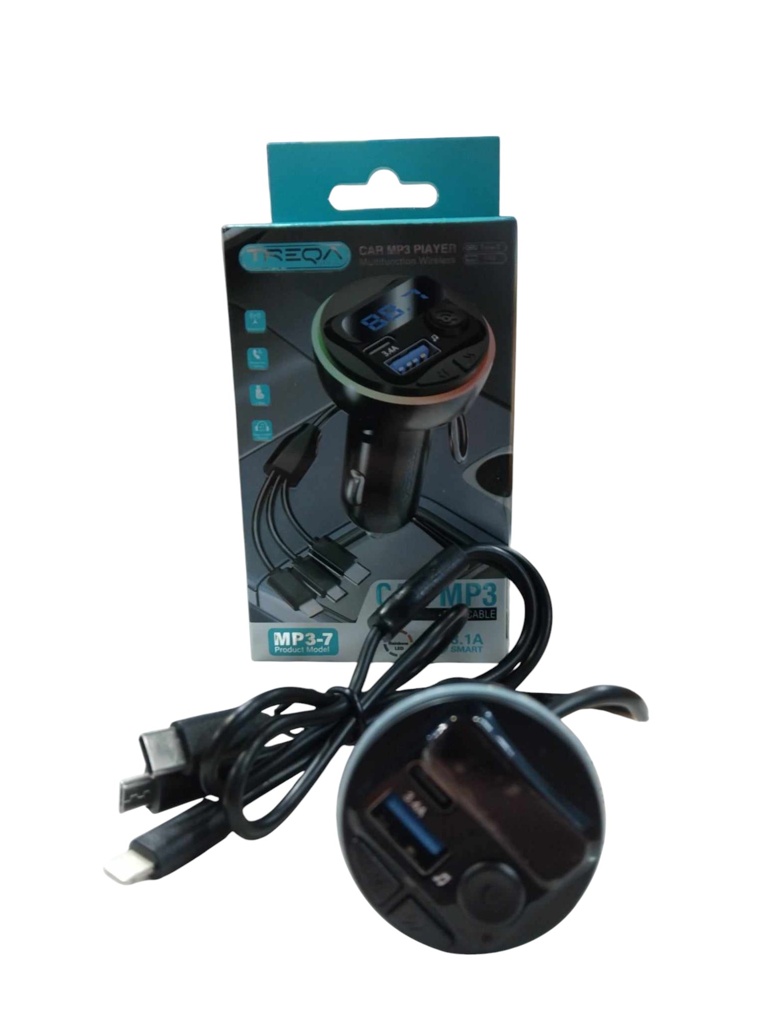 Αναμεταδότης FM Αυτοκινήτου MP3 +3 in 1 MP3-7 TR-W10