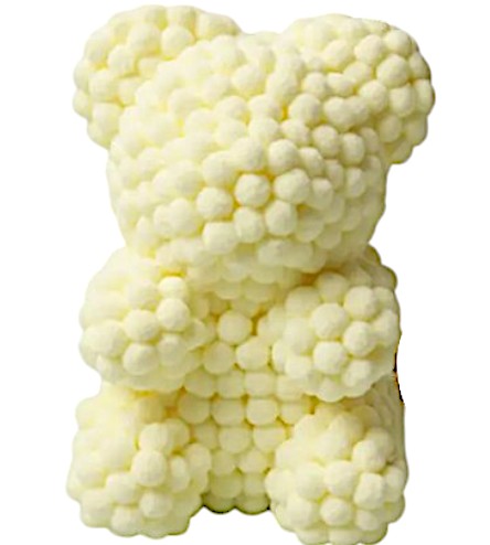 Αρκουδάκι Μπεζ με Κορδέλα και κουτί 25cm Pom Pom Foam flower 84790 Μπεζ