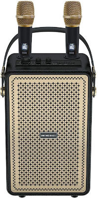 Ασύρματο υπαίθριο ηχείο Bluetooth για πάρτι Karaoke Vintage CMiK MK-4203 Καφέ