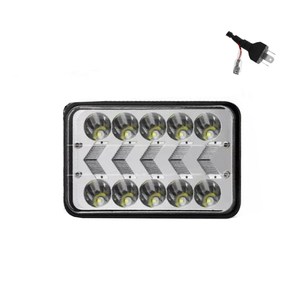 LED Αδιάβροχος Προβολέας Αυτοκινήτου 5" 12-24V με Βύσμα H4 Ψυχρό Λευκό - Πορτοκαλί