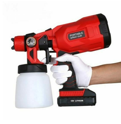 Ηλεκτρικό πιστόλι βαφής 2 Μπαταρίες 36V Spray Gun CX33 Κόκκινο