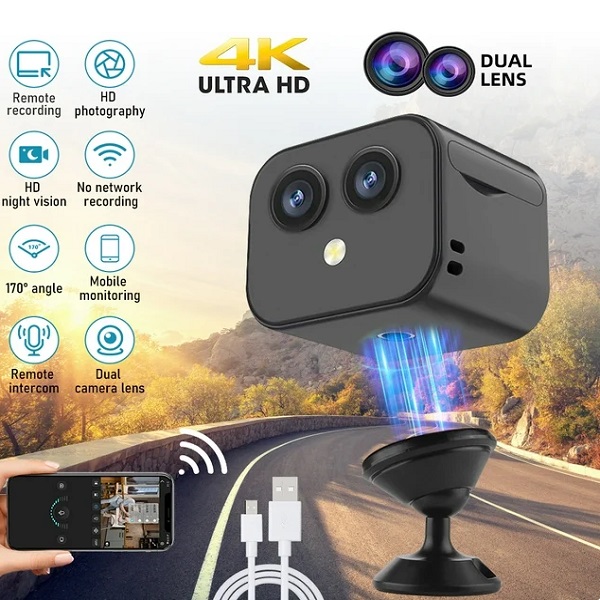 Κάμερα δράσης – παρακολούθησης 4K D3 μαύρη