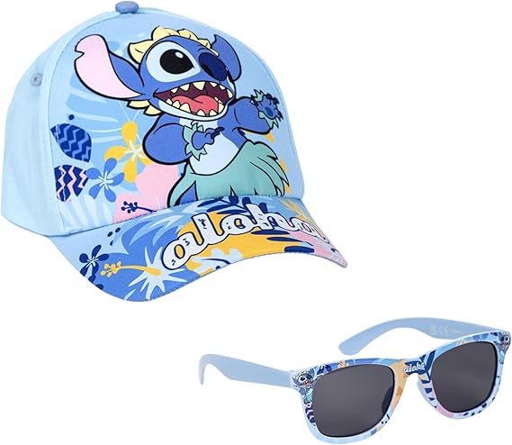 Disney Stitch Σετ Γυαλιά Ηλίου με Παιδικό Καπέλο Τζόκεϋ Για Αγόρια και Κορίτσια 2200010100 Μπλε