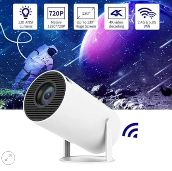 Έξυπνος Προβολέας 1080P, Android 11.0, 120 ANSI Lux  HY300 Λευκό