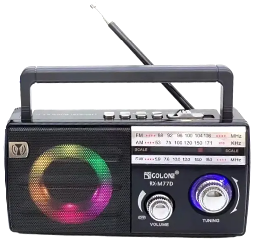 Επιτραπέζιο Ραδιόφωνο Ηλιακό με Bluetooth και USB Golon RX-M77D Μαύρο