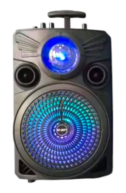 Φορητό Super Bass Ηχείο Bluetooth/USB/TF/LED BT-2077 Μαύρο
