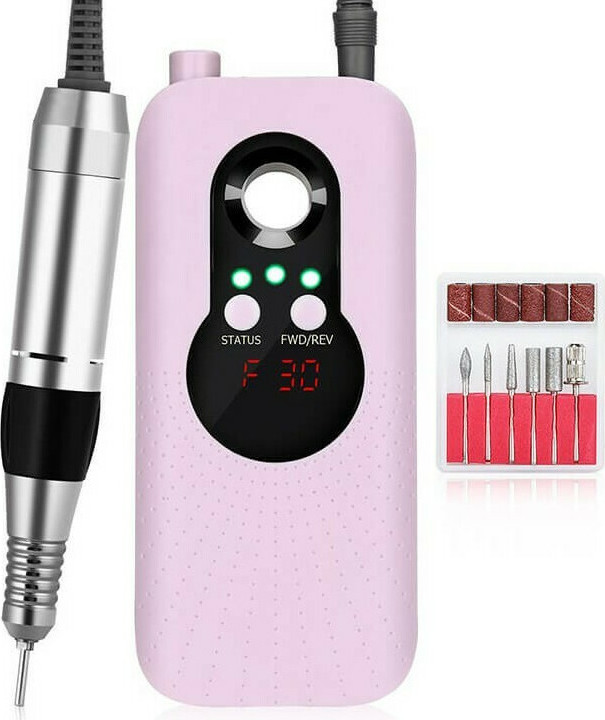 Φορητός τροχός νυχιών Portable Nail Polisher SML M6 Ροζ
