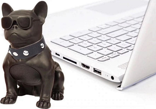 H-M10 Bulldog Head Rotatable Ηχείο Bluetooth 5W με Διάρκεια Μπαταρίας έως 6 ώρες 20 cm Μαύρο