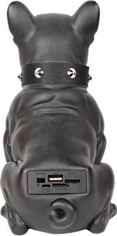 H-M10 Bulldog Head Rotatable Ηχείο Bluetooth 5W με Διάρκεια Μπαταρίας έως 6 ώρες 20 cm Μαύρο