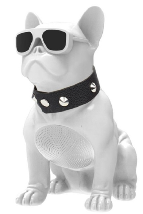 H-M10 Bulldog Head Rotatable Ηχείο Bluetooth 5W με Διάρκεια Μπαταρίας έως 6 ώρες 20 cm Άσπρο