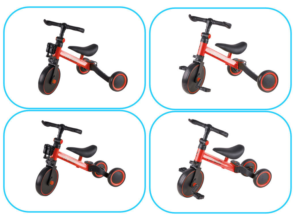 Παιδικό Τρίκυκλο Ποδήλατο Πτυσσόμενο 4 Trike για 1-5 Ετών HB003-3 Κόκκινο