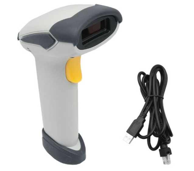 Scanner χειρός ενσύρματο με δυνατότητα ανάγνωσης 1D Barcodes HL 18668-44 Γκρι – Μπλε