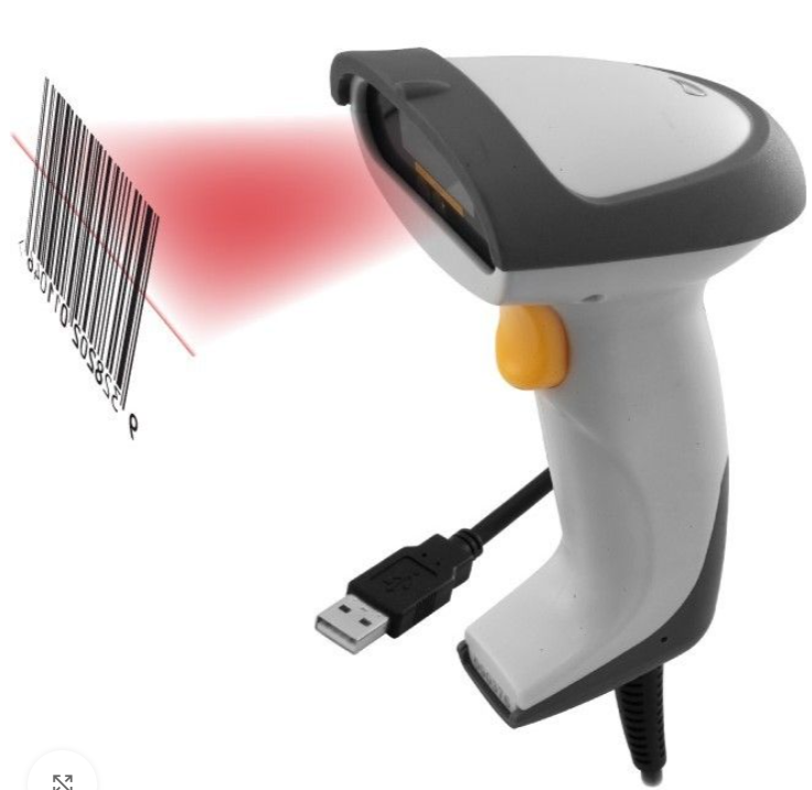 Scanner χειρός ενσύρματο με δυνατότητα ανάγνωσης 1D Barcodes HL 18668-44 Γκρι – Μπλε