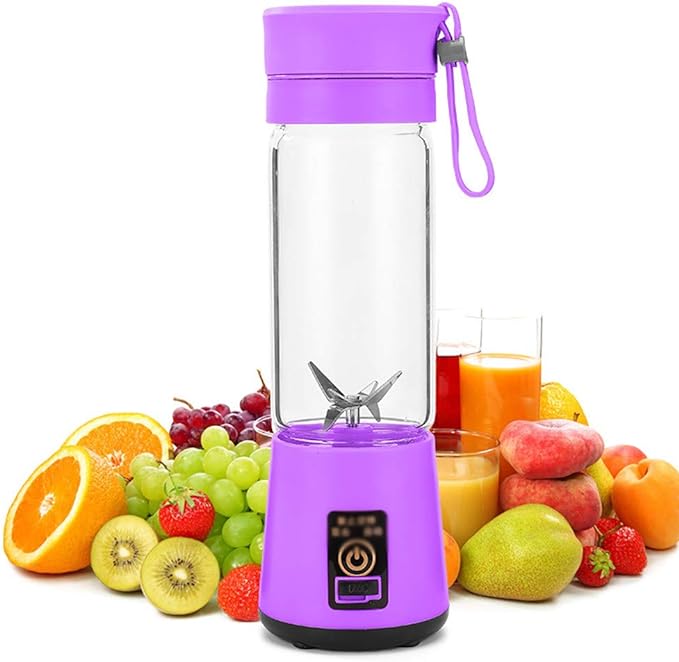 HM-03 Mini Μπλέντερ για Smoothies με κανάτα 0.38lt  και Ισχύ 380Watt Μωβ