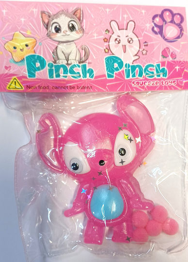 Antistress Pinch Squishy Lilo & Stitch Angel 9cm Pon Pon με φως 1869 Ροζ