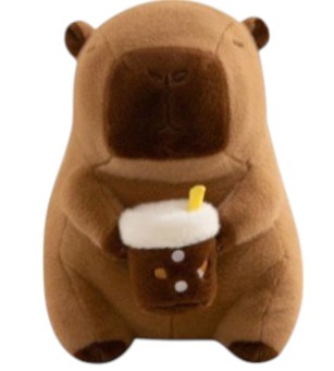 Λούτρινο ζωάκι Καπιμπάρα (Capybara) με Kαρύδα 45cm 1440-86255 Καφέ