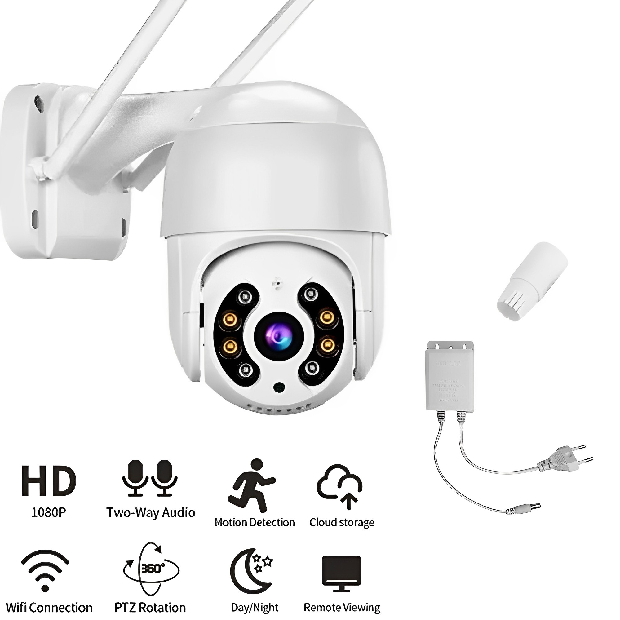 IP Κάμερα Παρακολούθησης Wi-Fi 1080p Αδιάβροχη IP66 με Αμφίδρομη Επικοινωνία και Φακό 3.6mm Jortan JT-8176QJ