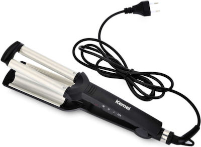 Kemei Perfect Curl Ψαλίδι Μαλλιών για Κυματιστά Μαλλιά KM-2022 ΜΑΥΡΟ