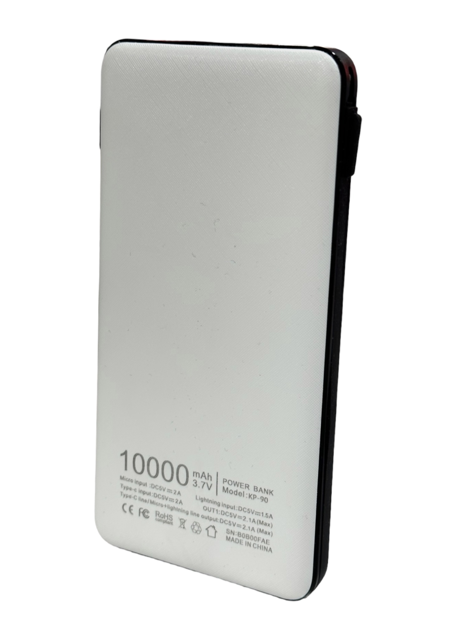 KLGO KP 90 POWER BANK 10000mAh με Θύρα USB-A KP-90 ΛΕΥΚΟ