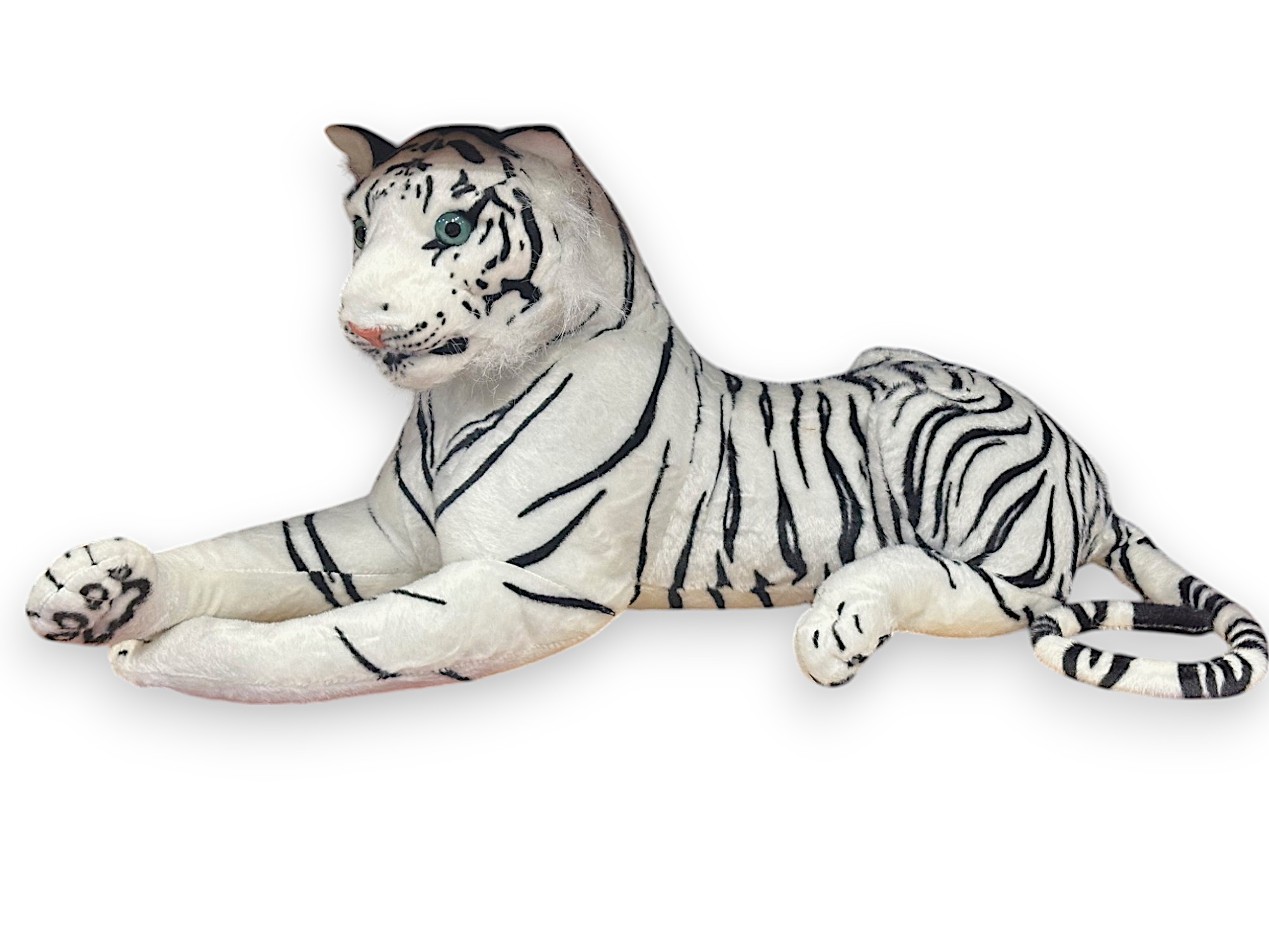 Λούτρινη  Χνουδοτή Ξαπλωτή Τίγρης Mohicans 85cm 1440-3047 Λευκό