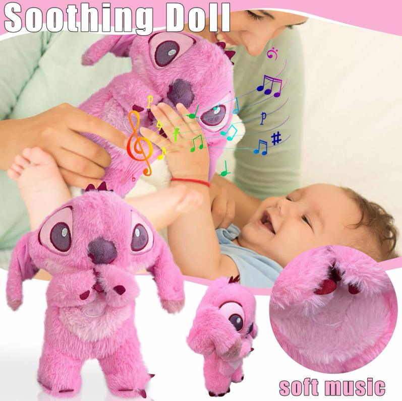 Λούτρινο Stitch 30cm Που Αναπνέει Κανονικά 1440-PPP10 Ροζ