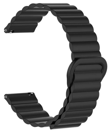 Λουράκι Σιλικόνης για Apple Watch Κούμπωμα Μαγνητικό 42/44/45/49mm M00-12 Μαύρο