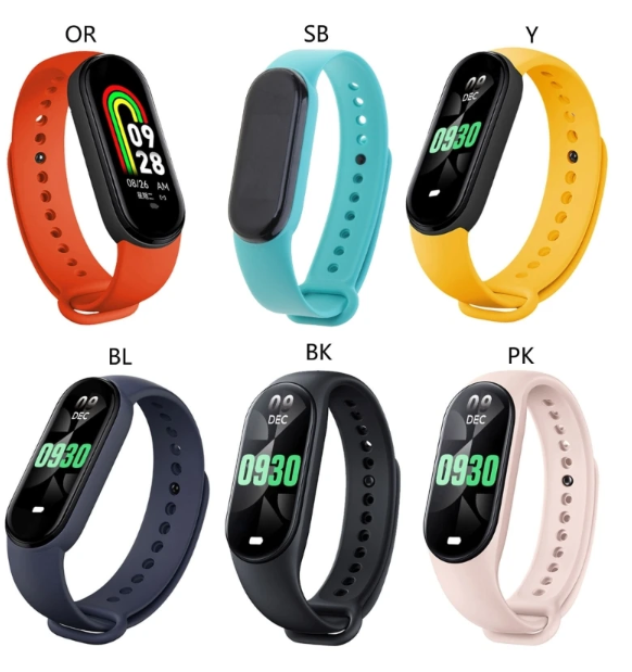 Smartwatch Βραχιόλι M8 Fitness Smart Band Ρολόγια Γυναικείο Ανδρικό Ρολόι Πιεσόμετρο Αθλητικό Μπλε