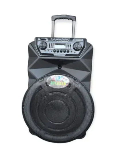 Meirende Karaoke φορητό ηχείο 18″ με 2 ασύρματα μικρόφωνα MR-1810 Μαύρο