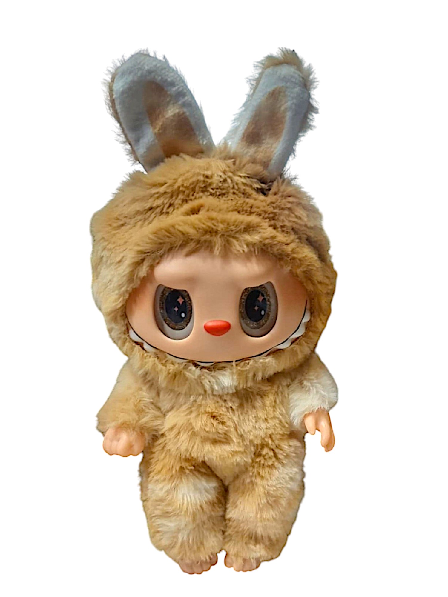 Monsters Lovely Λούτρινο Labubu Πλαστικό Πρόσωπο Με Ήχο Have A Seat Vinyl Plush 24cm 1440-920250 Καφέ
