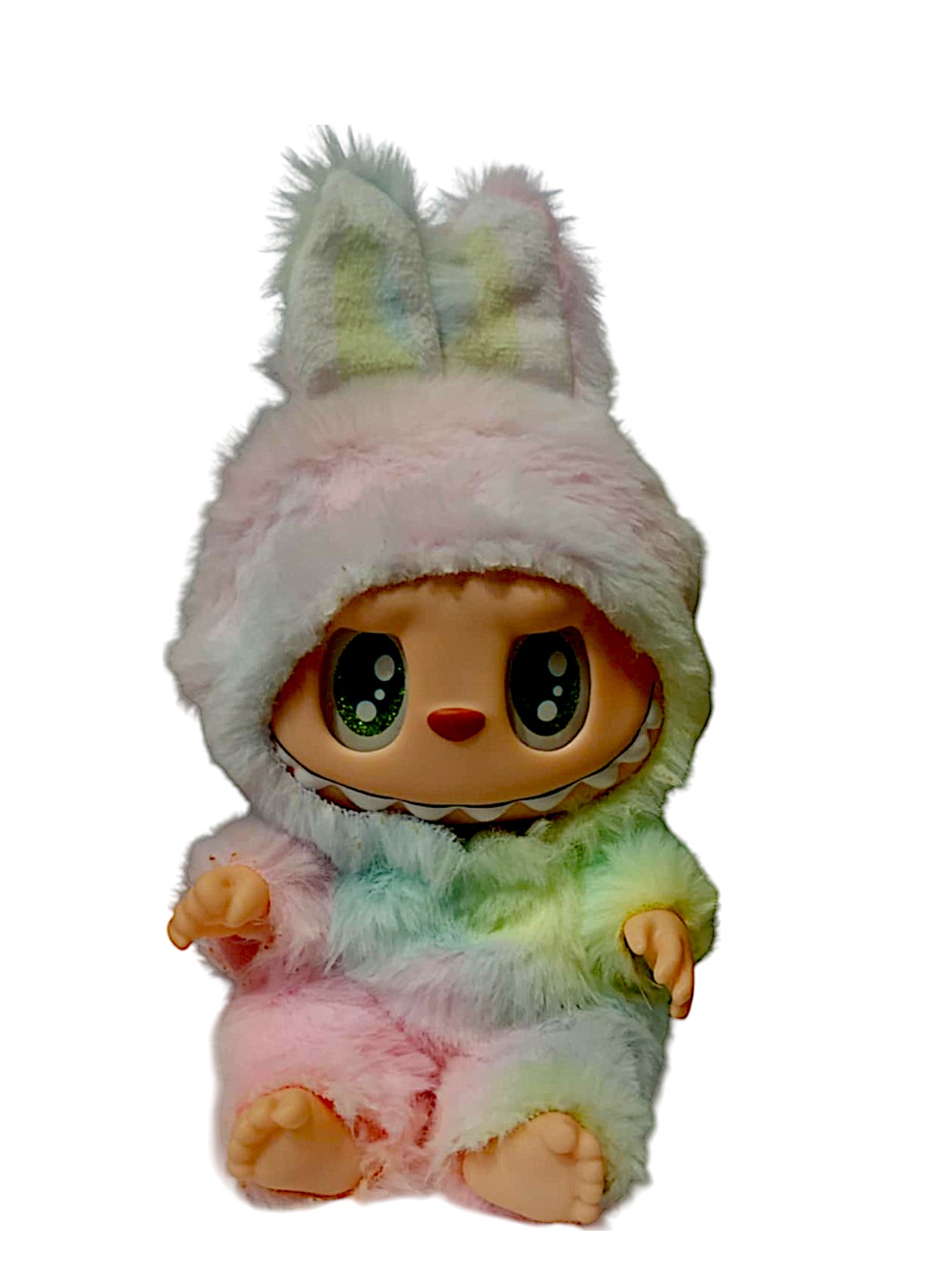 Monsters Lovely Λούτρινο Labubu Πλαστικό Πρόσωπο Με Ήχο Have A Seat Vinyl Plush 24cm 1440-920250 Κίτρινο