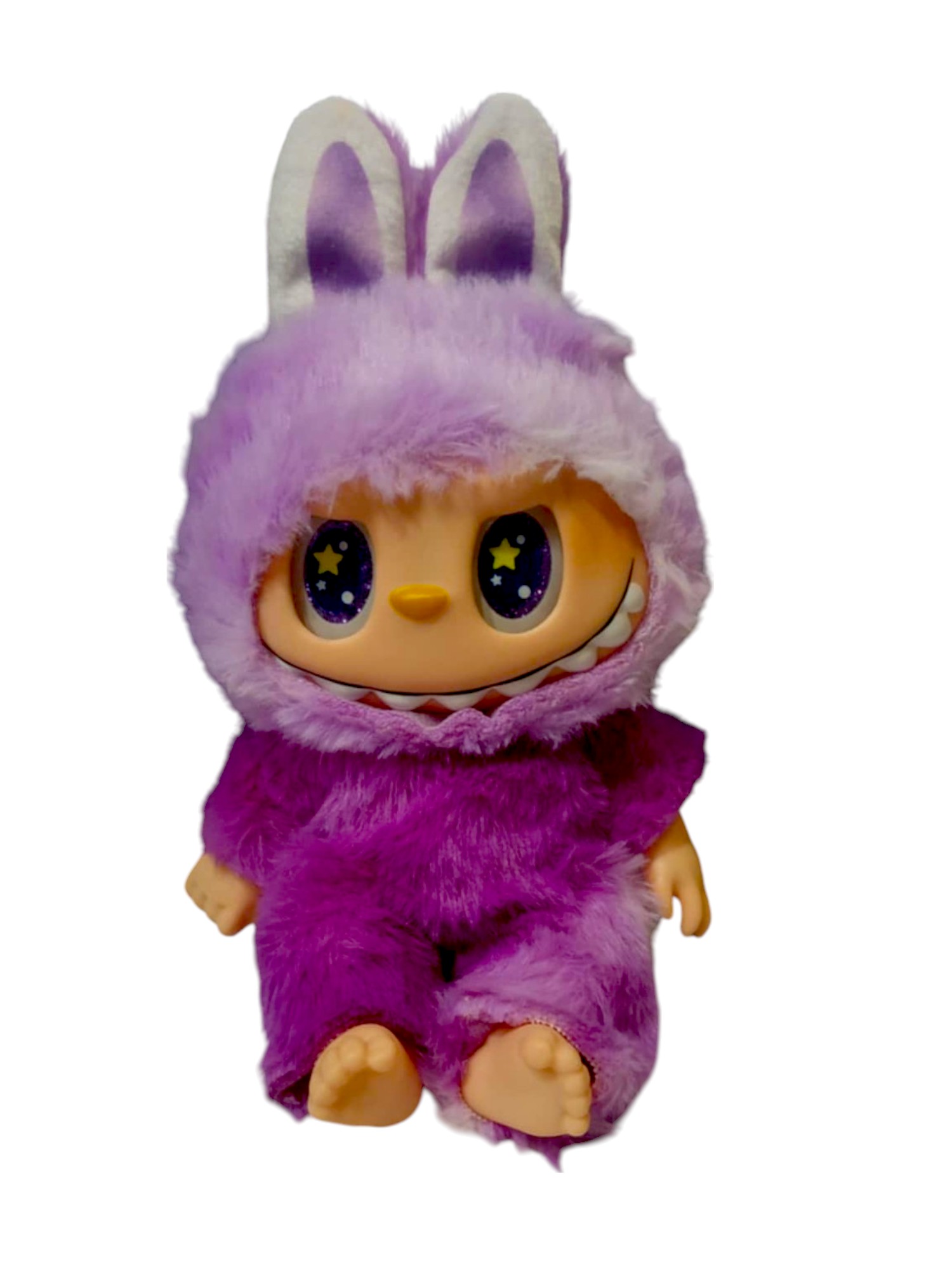 Monsters Lovely Λούτρινο Labubu Πλαστικό Πρόσωπο Με Ήχο Have A Seat Vinyl Plush 24cm 1440-920250 Μωβ